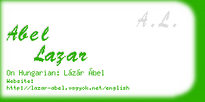 abel lazar business card